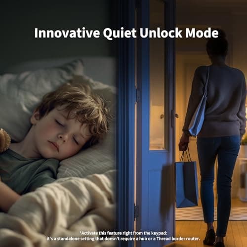 Aqara Smart Lock U200 (Fingerprint Keypad Included), Matter Over Thread, Keyless Entry Door Lock with Apple Home Key and Rechargeable Battery, Supports Apple Home, Alexa and SmartThings, Black 7