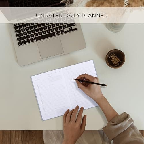 Aesthetic Daily Planner And Notebook With Hourly Schedule - Modern Hardcover To do List Notepad to Easily Organize Your Work Tasks And Appointments - The Perfect Book for School & Office Supplies 7