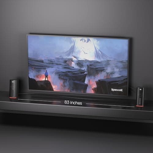 Redragon GS814 Stereo Desktop Speaker, 20W Output, 4 Real Units, BT 5.0/3.5mm AUX, Enhanced Bass, Touch-Control, Dynamic RGB Lighting 9