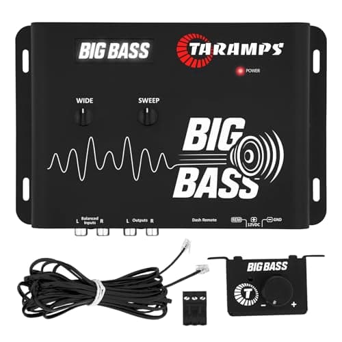 Taramps Big Bass DSP, Deep Bass Processor for Car Audio Systems, Subwoofer Impact Booster with Adjustable Frequency & Sweep Controls