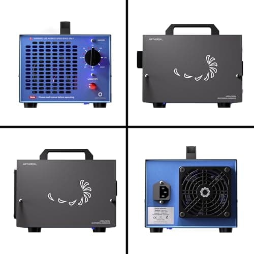 Airthereal MA5000 Commercial Ozone Generator, High Capacity Ozone Machine Odor Removal - Home Air Ionizers O3 Deodorizer for Rooms, Smoke, Cars and Pets, Eliminate Odors up to 2000sq.ft., Blue 9