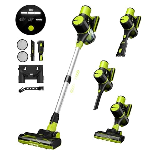 UNINELL HOME Cordless Vacuum Cleaner, 45Kpa 55 Mins Vacuum Cleaners for Home, Lightweight, Anti-Tangle, Self-Standing, Rechargeable Vacuum Stick Cordless for Pet Hair, Floors, Carpet