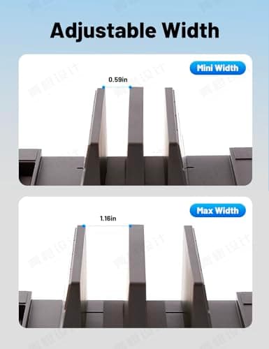 Vaydeer Vertical Laptop Stand Desktop Stand Holder with Adjustable Dock Size, 4-in-1 Design Plastic Laptop Holder Fits All MacBook, Surface, Chromebook Gaming Laptops Chocolaty 8