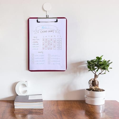 Mr. Pen- Plastic Clipboard, 12.5” x 9”, Dark Red Clipboard Plastic, Low-Profile Metal Clip with Retractable Hanging Hole 5