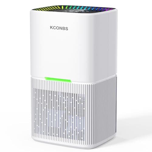 Dehumidifier, 60 OZ Water Tank, Dehumidifiers for Home, 60 OZ Portable Dehumidifiers for Home up to 500 Sq.Ft, 7 Color LED Light for Bedroom, Bathroom, Basement (White)