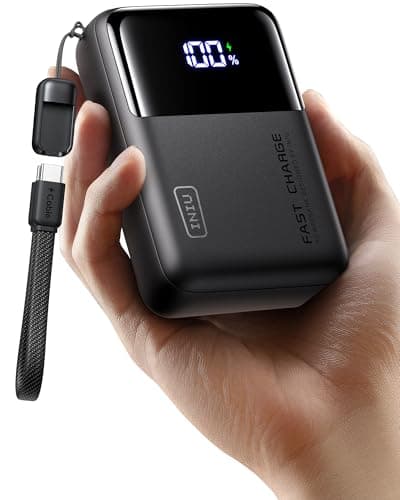 INIU 100W Power Bank, Mini Size 25000mAh High Capacity Laptop Portable Charger, USB C in&Out Tablet Powerbank, Smart Digital Display Phone Charger for iPhone 17 16 15, Samsung, iPad, MacBook, Laptop