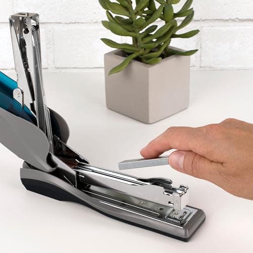 Swingline Stapler, 25 Sheet Capacity, Optima 25, Jam Free, Reduced Effort, Soft Grip, Blue and Gray (66404) 5