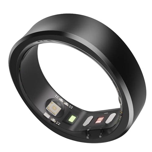 RingConn Gen 1, Smart Ring for Women/Men, No App Subscription, Size First with Sizing Kit, Smart Ring Health Tracker, 7-Day Battery Life, Fitness & Sleep Tracker for iOS & Android (Black, Size 7)