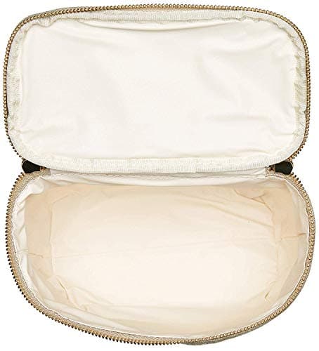 kate spade new york Beige Lunch Bag, Small Insulated Lunch Tote, Thermal Bag with Double Zipper and Carrying Handle, Strawberries 4