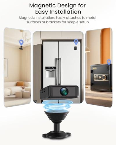 beturnown Mini Security Camera, Nanny Cam with 180°Rotating Lens, Free Cloud & SD Storage, 4K WiFi Wireless Surveillance, No WiFi Recording, Motion Detection, Auto Night Vision 5