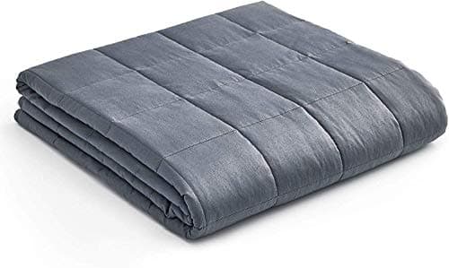 YnM Weighted Blanket,Heavy 100 Percent Oeko-Tex Certified Cotton Material(Dark Grey, 80''x87'' 30lbs), Two Persons(140~240lb) Sharing Use on Queen/King Bed | A Duvet Included