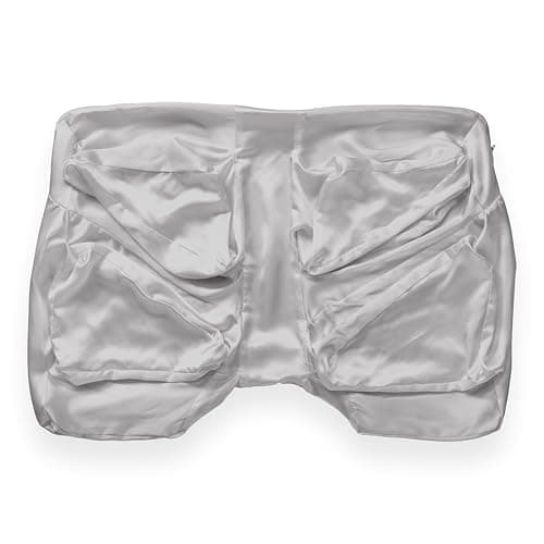 Wife Pillow Cover Only Silk Pillowcase, Beauty Sleep for Hair & Skin Zipper. Anti Aging, No Bed Head, Less Sleep Wrinkle Crease, Oeko-Tex Certified, Top 100% Mulberry Pure 6A High-Grade Fibers. Silver