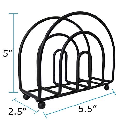 Blue Donuts Classic Arc Collection Napkin Holder – Napkin Holders for Tables, Farmhouse Napkins Holder, Dining Table Napkin Holders for Kitchen, Black 2