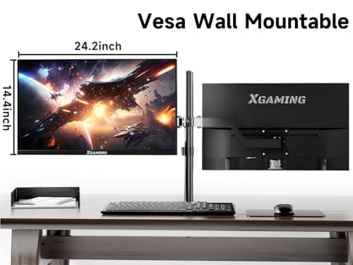 XGaming 27 inch Gaming Monitor, QHD 2560 * 1440p, 144Hz/165Hz 98% sRGB, 1ms, FreeSync, Dual HDMI&DisplayPort, Built-in Speakers and LED Rainbow Light, Frameless IPS Screen, VESA Mountable, Black 6