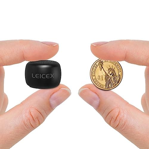 LEICEX Mini Bluetooth Speaker, Small Tiny Portable Bluetooth 5.0 Speakers Perfect for Outdoor Indoor(Black)