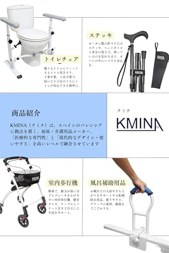 KMINA Foldable Forearm Crutches of Carbon Fiber (x2 Units), Open Cuff, Lightweight, Folding Crutches, Made in Europe, PRO Model 7