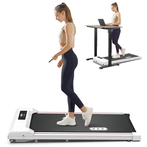 Redliro Walking Treadmill - Mini Treadmills with 265lbs Capacity for Home Office - Portable Compact Jogging Machine with Remote Control