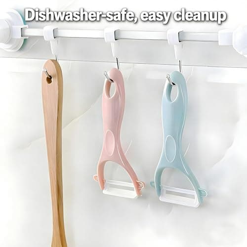 2-Pack Ceramic Y-Peeler Set - Sharp Rust-Proof Vegetable & Fruit Peelers, Blue 8