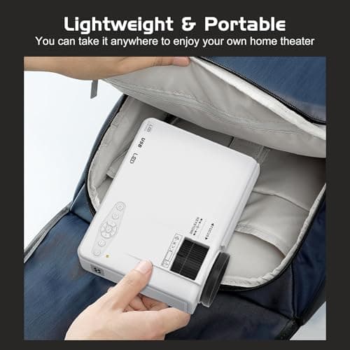 PANSEBA 1080P Mini Projector with Screen, Portable Home Theater Movie Projector with Two-Way Bluetooth, HDMI/USB Input for Smartphone/TV Stick, Ideal for Indoor & Outdoor Use 8