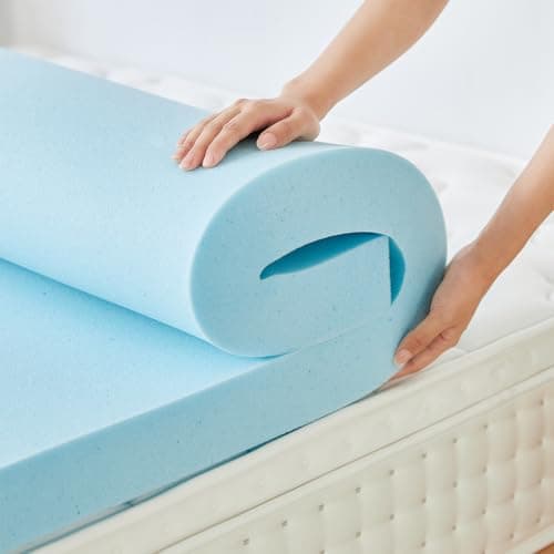 LINSY Twin Memory Foam Mattress Topper, 3 Inch Medium Soft Memory Foam for Back Pain, Cooling Gel Memory Foam Twin Bed Mattress Topper, CertiPUR-US Certified