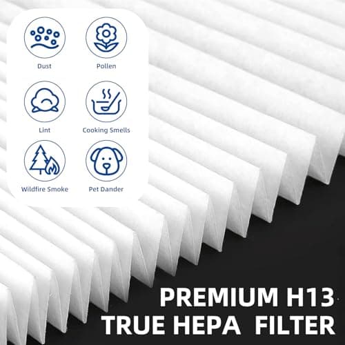 116130 Replacement Filter H for Winix 5500-2 AM80 Plasmawave Air Purifier, TRUE HEPA and Activated Carbon Filter by APPLIANCEMATES,2 Combo 7