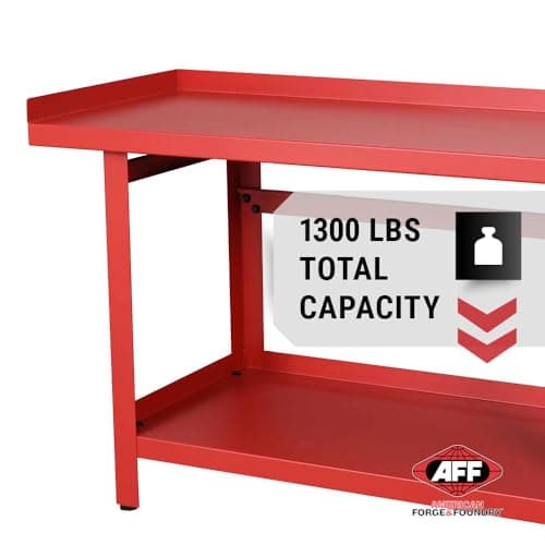 AFF Workbench - Heavy Duty Work Table with Storage Shelf - 1300 LB Capacity 6