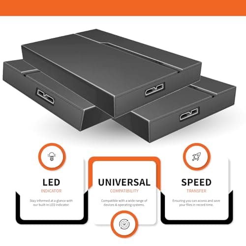 1TB External Hard Drive – USB 3.0 Portable External HDD, 2.5-Inch High-Speed Storage & Backup Drive for Laptop, PC, Mac, Desktop & Gaming Console (Black) 6