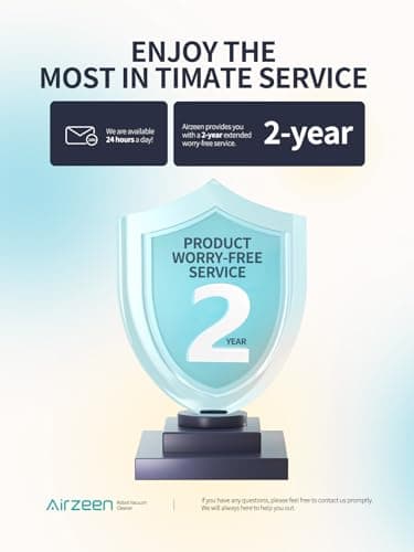 Airzeen Robot Vacuum Cleaner with 4500Pa Strong Suction, 3 in 1 Robot Vacuum and Mop, Carpet Auto-Boost, Self-Charging, 2.9”Slim Design, Remote/App/Alexa Control, Ideal for Pet Hair/Carpet/Hard Floor 8