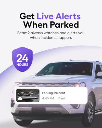 Nexar Beam2 Dash Cam 2K QHD LTE Connected Unlimited Cloud Storage Live Streaming Parking Mode Night Vision Front Dash Cam 64GB Internal Storage 1 Year Nexar Connect Subscription Included 6