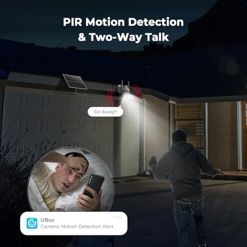 Tefrio 4G LTE Cellular Security Camera Supports Unlimited Data Plan, 2K Live View, 360° Panoramic Viewing, Color Night Vision, Motion Alerts, Remote Access, Solar Powered, No WiFi Needed for Outdoor 7