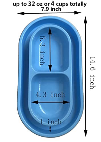 Ant Proof No Spill Cat Dog Pet Bowl 32 Oz Spill Proof Food Water Bowls Dish for Small to Medium Size Dogs Cats by With You6688 5