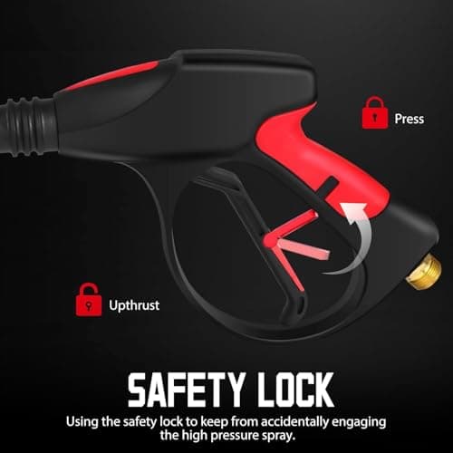 PowerSmart 2800 PSI Electric Pressure Washer with 2.0 GPM, 8" Wheels, 5 Nozzles & 1.5L Foam Tank for Patio, Car, Driveway, Fence and Home Cleaning 5