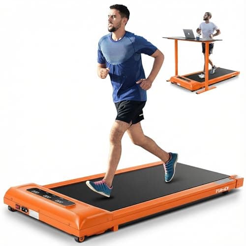 FUNMILY Walking Pad Treadmill, Under Desk Treadmill for Home Office with Remote Control, Portable 2.5HP Walking Jogging Running Machine with LED Display, 300lbs Weight Capacity, APP Control
