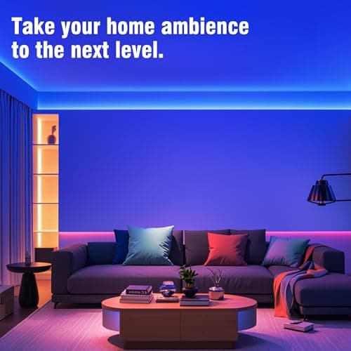 VOLIVO 100ft Led Strip Lights for Bedroom, Color Changing Led Light Strips Kit with Bluetooth App Control and IR Remote, RGB Music Sync Lighting for Room, Home Decor 2