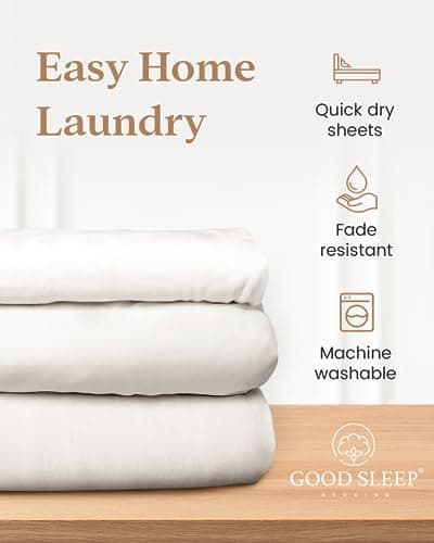 Good Sleep Bedding Queen Fitted Sheet - 1000 Thread Count Egyptian Cotton, Soft & Breathable - 16 Inch Deep Pocket - White 5