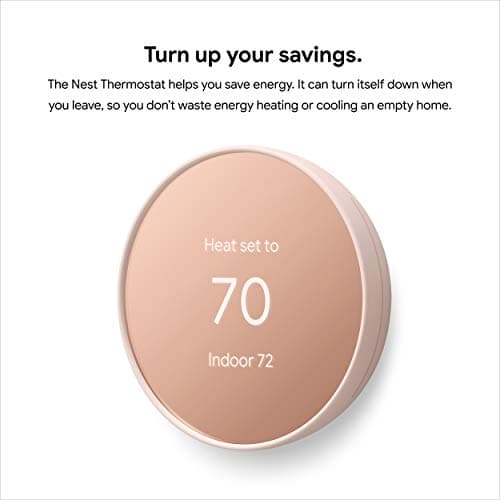 Google Nest Thermostat - Smart Thermostat for Home - Programmable Wifi Thermostat - Sand 2