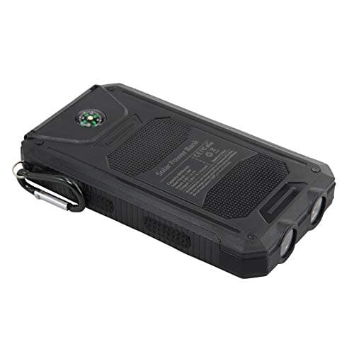 BoxWave Universal Solar Rejuva PowerPack (10000mAh) (15W), Solar Powered Backup Power Bank 10000mAh - Jet Black, Power Bank for Smartphones and Tablets 6