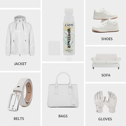 COZGO White Shoe Polish for Sneaker, Scuff Cover Shoe Whitener Whiteness on White Shoe Sneaker Leather Canvas, Mesh, Tennis, PU, Fabric, Foam and Rubber 6