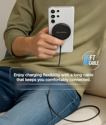 Galvanox 2-Pack Magnetic Chargers for Samsung Devices - Compatible with MagSafe, Fast Wireless Charging for Galaxy S26 Ultra, Plus, S25, S24 (15w)(USB-C) 5