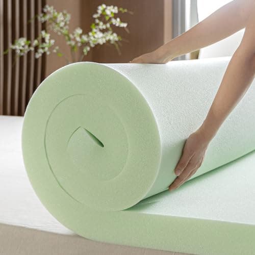 ZINUS 4 Inch Green Tea Memory Foam Mattress Topper, Dorm Bedding, Pressure-Relieving Layer, Ideal for Back Pain Relief, Compact WONDERBOX Packaging, CertiPUR-US Certified, Twin 6