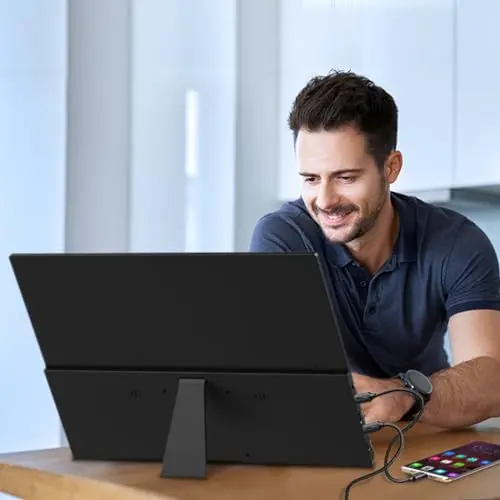 16 inch 4k OLED Touchscreen Portable Monitor, 3840 x 2400 100% P3 Portable Display MPP Stylus Pen Compatibility 1MS Eye Care PC Monitor for Laptop,Mac NUC Mini PC,VESA & Integrated Stand 6