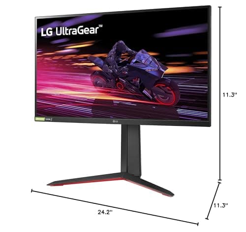 LG 27GP750-B 27” Ultragear FHD (1920 x 1080) IPS Gaming Monitor w/ 1ms Response Time & 240Hz Refresh Rate, NVIDIA G-SYNC Compatible with AMD FreeSync Premium, Thin Bezel, Tilt/Height/Pivot Adjustable 10