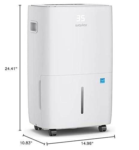Waykar 130 Pints 6,500 Sq. Ft Dehumidifier with Drain Hose for Commercial and Industrial Large Rooms, Warehouses, Storages, Home, Basements and Bedroom with 2.04 Gal Water Tank 9