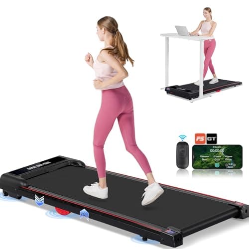 GORISE Walking Pad, Under Desk Treadmills for Home, Walking Pad with APP, Treadmills with Remote Control and LED Display, 3 in 1 Portable Walking Treadmill, Shock Absorption Design, 300 Lbs Capacity