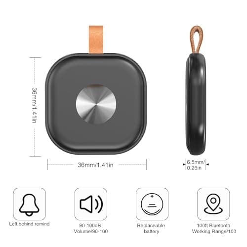 VODESON Smart Bluetooth Tracker Key Finder & Luggage Tracker, Anti-Lost Waterproof Tag Item Locator for Keys/Wallet, Compatible with Apple Find My, Replaceable Battery-4 Pack 7