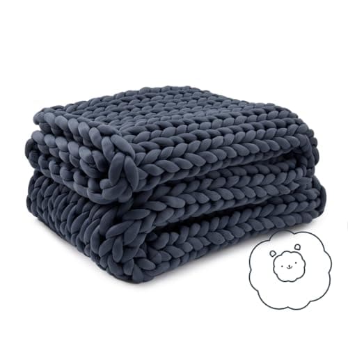 Nuzzie Ice Knit Weighted Cooling Blanket - Cooling, Luxuriously Soft, Silky Feel While Pulling Heat Away - (Northern Grey, X-Large | 28 lbs | 80" x 80") 6