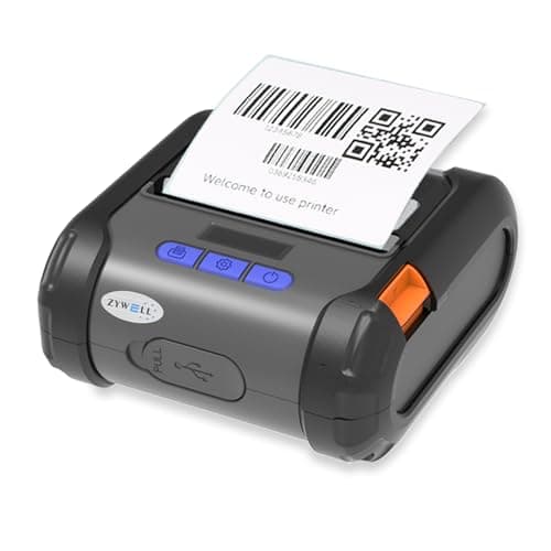 ZYWELL ZM04 1.0 Label Maker, Bluetooth Thermal Label & Receipt Printer Two-in-One 58mm/80mm,Portable for Android/Windows, NO iOS/MAC