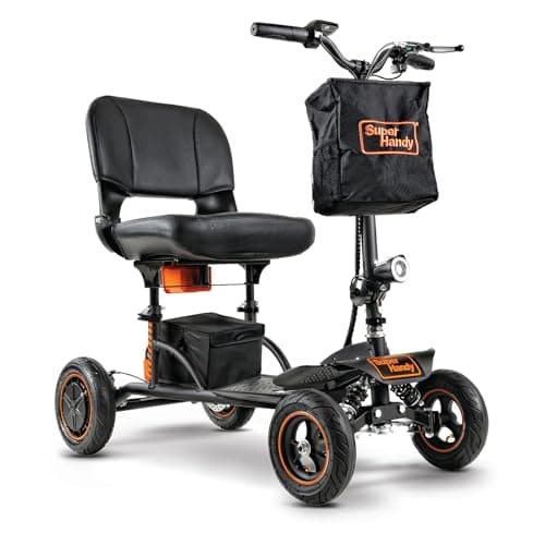 SuperHandy Explorer Mobility Scooter – 4-Wheel, 500W Brushless Motor, 48V Battery, 350 lbs Capacity, 5 mph, Lightweight Aluminum Frame, Patent Pending