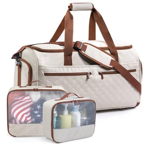 ELCUPA 2in1 Garment Bags for Hanging Clothes - Suit Duffle Bag for Travel - Large Personal Item Travel Bag for Men Women, Convertible Carry On Bags for Dance Dress, Weekender Bag Luggage Bag