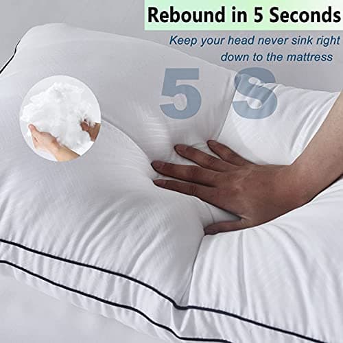Gehannah Bed Pillows for Sleeping, Luxury Plush Soft Pillow with Home and Hotel, Breathable Microfiber Cover Skin-Friendly Pillows for Side Back Sleepers 5
